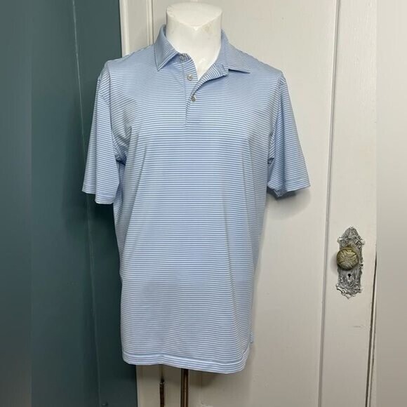 Peter Millar Other - Peter Millar Summer Comfort Men's Shirt Large Blue White Striped Short Sleeve